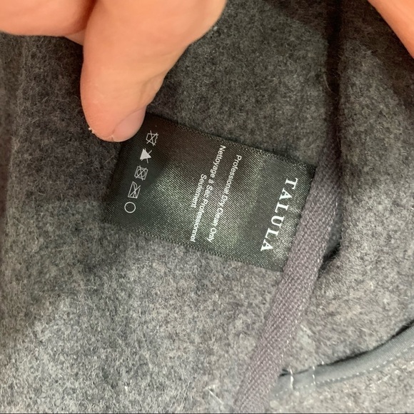 Talula Womens Wool Blend Open Front Gray size XXS/XS Career Business Oversized - Picture 3 of 5